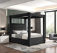 ANNABELLE CANOPY BED BLACK/GREY