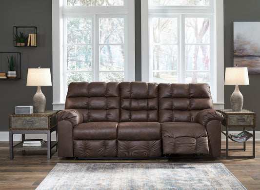 Derwin Reclining Sofa w/ Drop Down Table