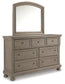 Lettner Queen Panel Bed with Mirrored Dresser, Chest and Nightstand