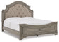 Lodenbay California King Panel Bed with Mirrored Dresser, Chest and Nightstand