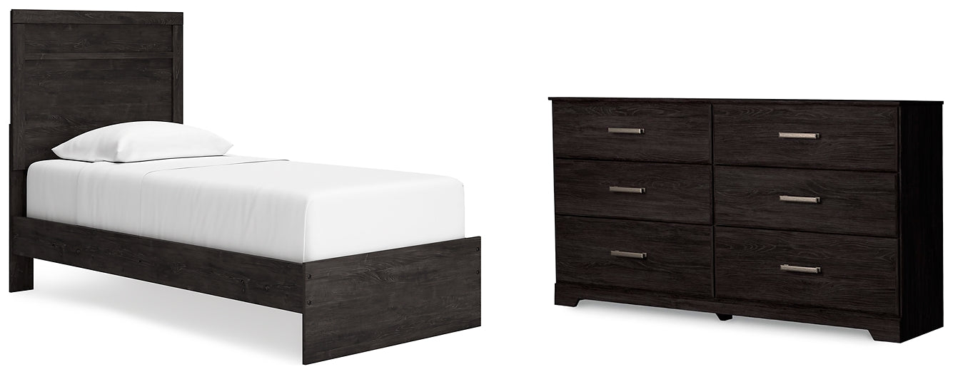 Belachime Twin Panel Bed with Dresser