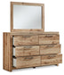 Hyanna Full Panel Headboard with Mirrored Dresser