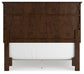 Danabrin Full Panel Bed with Mirrored Dresser, Chest and Nightstand