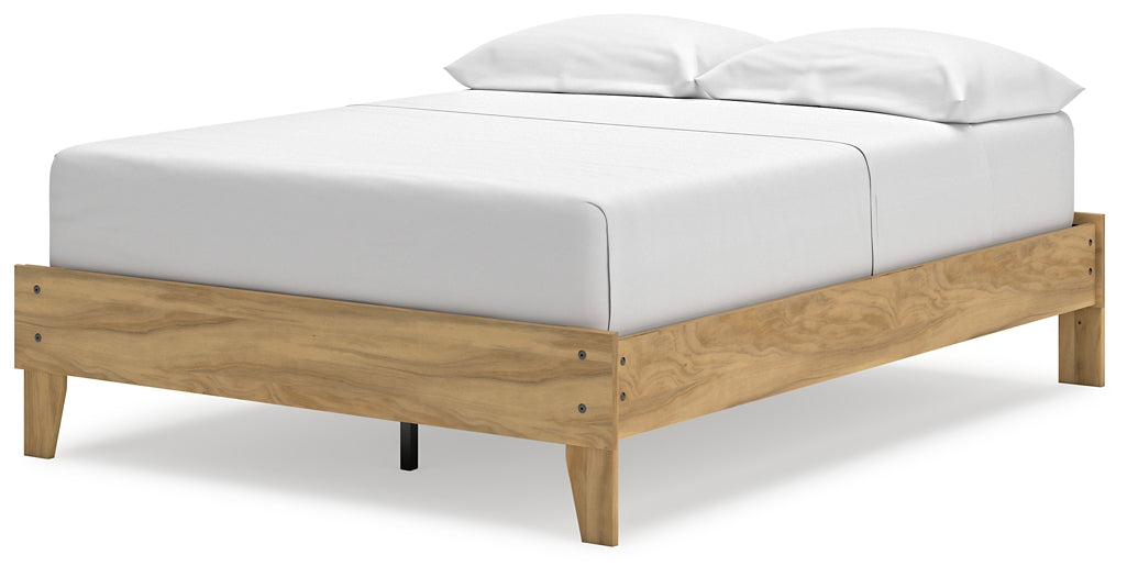 Bermacy Full Platform Bed with Dresser, Chest and Nightstand