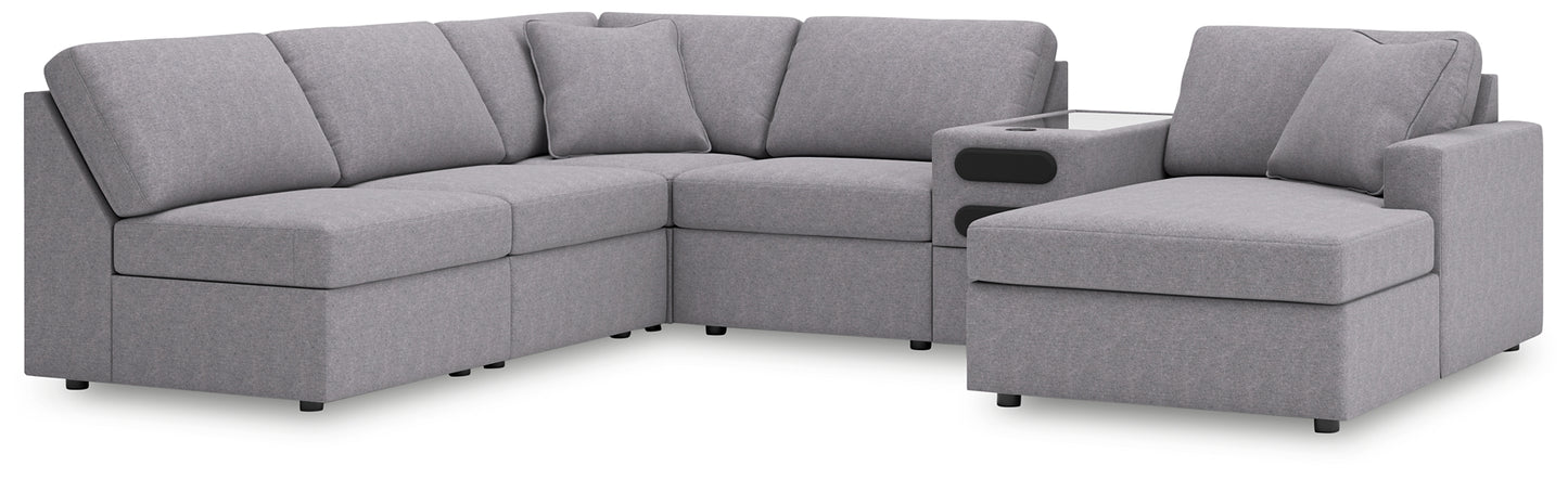 Modmax 6-Piece Sectional with Chaise and Audio Console