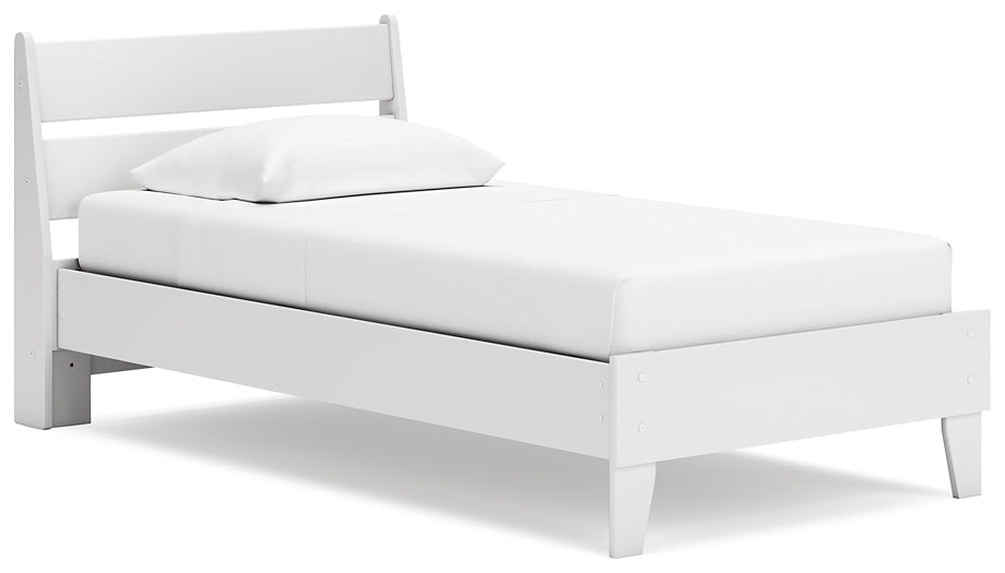 Socalle Twin Panel Platform Bed with Dresser, Chest and Nightstand