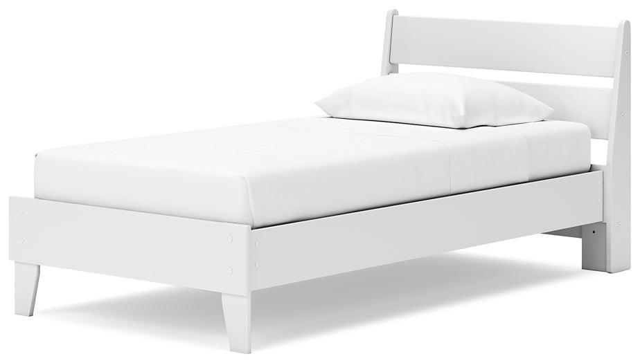 Socalle Twin Panel Platform Bed with Dresser, Chest and Nightstand