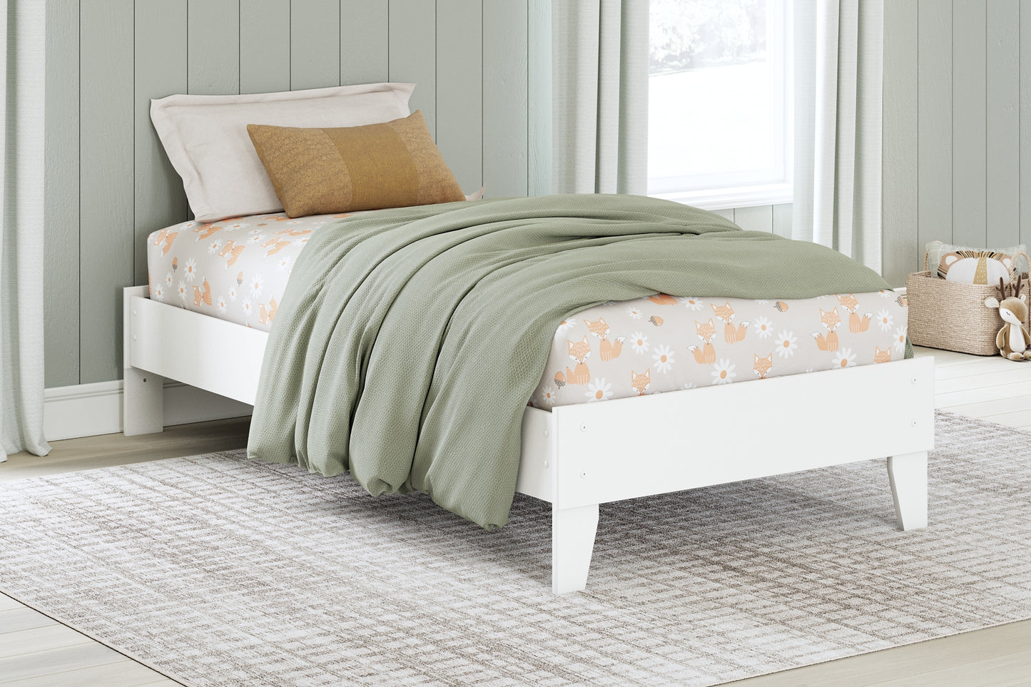 Hallityn Twin Platform Bed with Nightstand