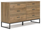 Deanlow Full Platform Panel Bed with Dresser and Chest